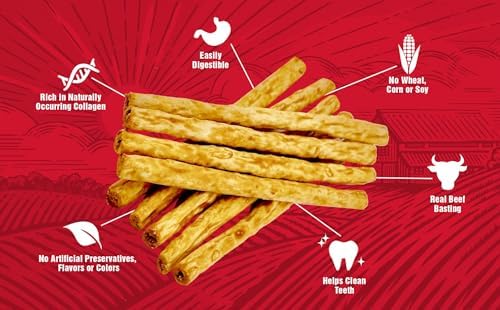 Rewardables | Healthy Chewers | Natural Collagen and Beef Sticks for Dogs | 100 Count | High Protein and Limited Ingredient Dog Chews