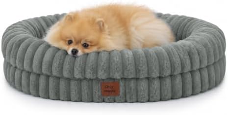 ChiXnuggle Orthopedic Dog Bed, Washable Cover, Faux Fur Bolster Pet Couch
