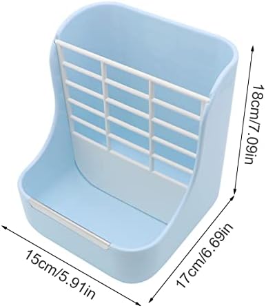 Litewoo Rabbit Hay Feeder 2 in 1 Automatic Guinea Pig Food Bowl, Blue