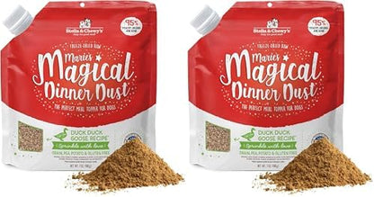 Stella & Chewy's Freeze-Dried Raw Marie's Magical Dinner Dust - Premium Duck & Turkey Dog Food Topper with Organic Fruits-& Vegetables - Perfect for Picky Eaters - 7oz,(Pack of 2)