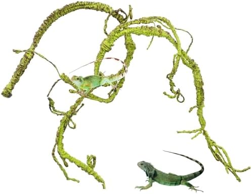 BNOSDM Reptile Jungle Vines Flexible Bend-A-Branch, 3.6Ft Reptile Climbing Branches, Chameleon Flexible Vine Decor,Terrarium Plants Decoration Accessories for Lizard Gecko Frog Snake