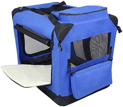 EliteField 3-Door Soft Dog Crate with Bed & Carrying Bag (2-Year Warranty)