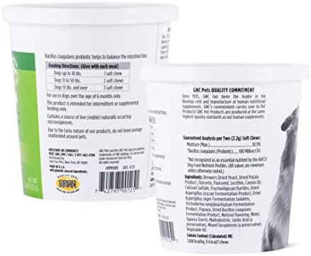 GNC Pets Essentials Digestion Soft Chews for Dogs, Bacon Flavor, 60 Count