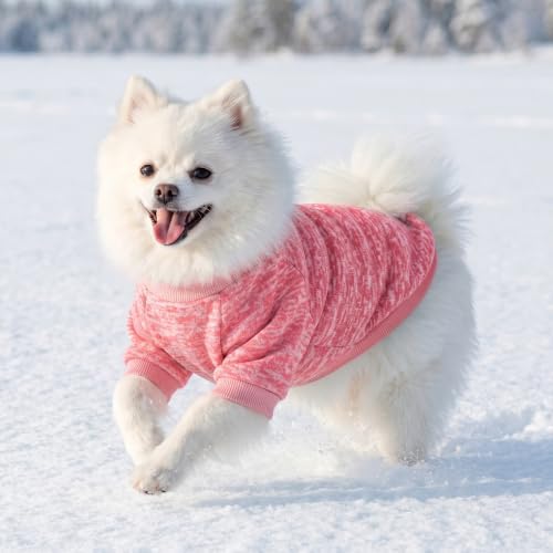 1 Pack Dog Sweaters for Small Dogs Girl Boy Winter Fleece Clothes Warm Soft Dog Sweatshirt Outfit for Dogs Cats Pet Apparel