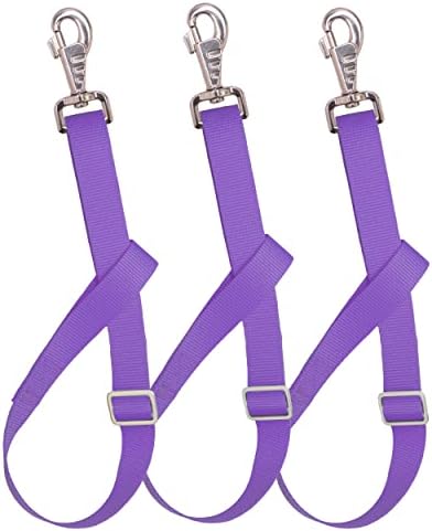 Adjustable Nylon Bucket Strap （3 Pack）- for Hay Nets, Water Buckets, Hanging Strap,Horse Outdoor Feeders,Heavy Duty Horse Water Feed, 30" (Purple)
