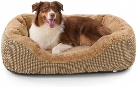 INVENHO Large Dog Beds Large Sized Dog, Washable Orthopedic Warming Soft Sleeping Durable with Anti-Slip Bottom