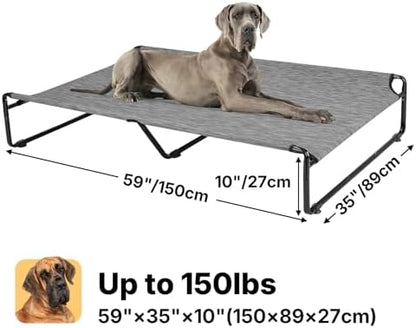 Veehoo Outdoor Elevated Dog Bed, Cooling Raised Dog Beds for XXLarge Dogs