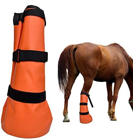 Hoof Soaking Boot Horse Soaker Hooves Treatment Bag with EVA Pad 1 Pair