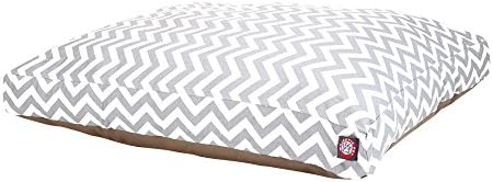 Majestic Pet Rectangular Dog Bed, Medium, 36x29x4 in, Washable, Gray