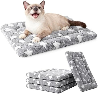 Dog Bed Mat, Reversible Crate Pads for Small/Medium/Large Dogs & Cats Sleeping, Portable & Soft, Dog Beds Crate Pad (Grey, XS(18"*14"*1.5"))