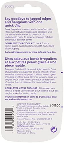 Sally Hansen Beauty Tools, Clip N' Catch-Control Grip Nail Clip with Catcher , 1 Count (Pack of 1)