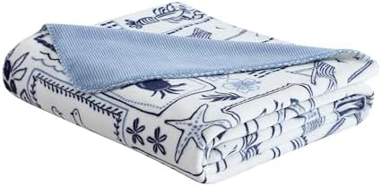 Nautica - Plush Fleece Throw Blanket for Bed or Couch, 50 x 60