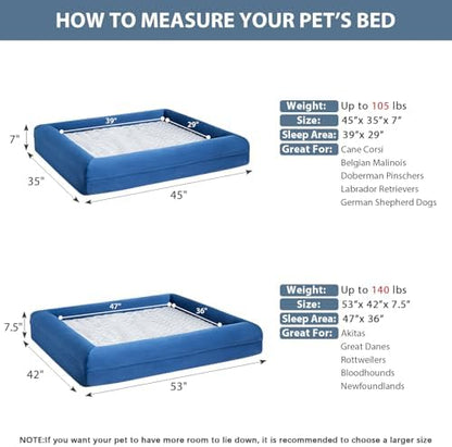 WNPETHOME XXL Extra Large Orthopedic for Senior Dog BedComfy Sleeping