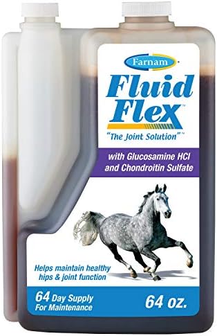 Farnam Fluidflex Liquid Joint Supplement for Horses, Helps Maintain Healthy Hip & Joint Function, 64 Ounces, 64-Day Supply