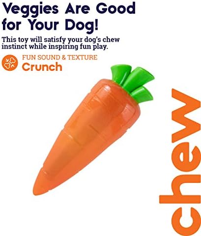 Petstages Crunch Veggies Carrot Dog Chew Toy, Large