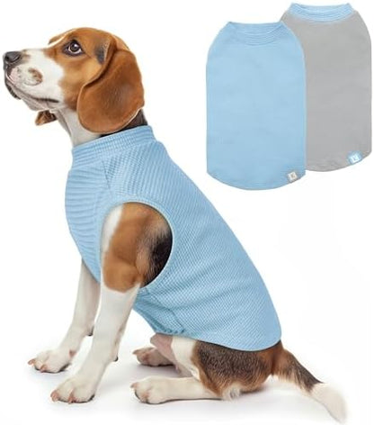 KYEESE 2Pack Waffle Dog Shirt for Medium Large Dogs Soft Dog Sweater