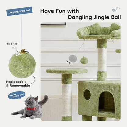 DUMOS 54-inch Cat Tree Tower with Scratching Posts, Indoor Use