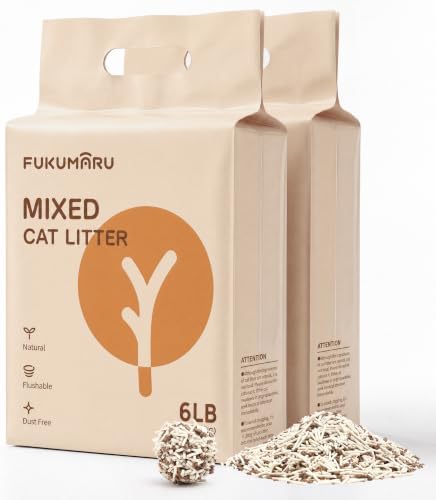 FUKUMARU Tofu Cat Litter, Applewood Blend, Clumping, Odor Control, 12 lb