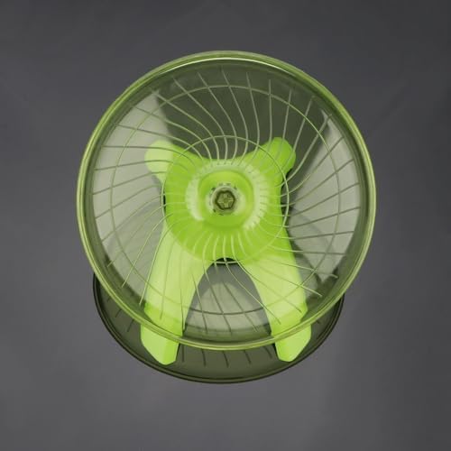 Hamster Wheel Flying Saucer Silent Exercise Wheel Running Wheel for Hamsters, Gerbils, Mice and Other Small Pets, Silent Hamster Running Wheel (Green)