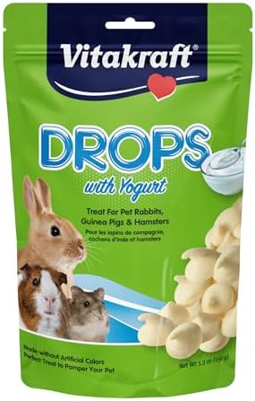 Vitakraft Drops Rabbit, Guinea Pig & Hamster Treat Yogurt Flavor 5.3 oz.