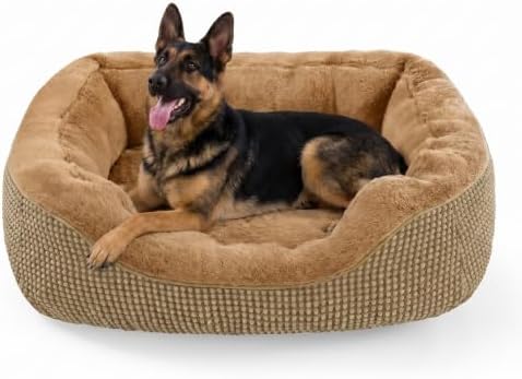 INVENHO XL Dog Beds Large Sized Dog, Washable Orthopedic Warming Soft Sleeping Durable with Anti-Slip Bottom
