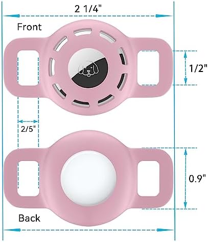 for Air tag Cat Collar Holder for Apple Air Tag, 2 Pack of Pet Collar Holder for Cat and Small Dog Collar Within 1/2 inch and 2 Pack Protector for Air Tag