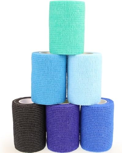 Self Adhesive Bandage Wrap Animal Cohesive Bandage Self Adherent Wrap First Aid Tape for Dogs Cats Horses Birds & Wrist Healing Ankle Sprain Swelling