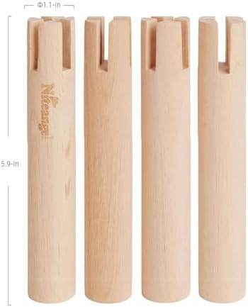 Niteangel Set of Beech Stilts for Elevating & Safely Setting Niteangel Multi-Chamber Series Maze House (Set of 4 Stilts (5.9'' H))