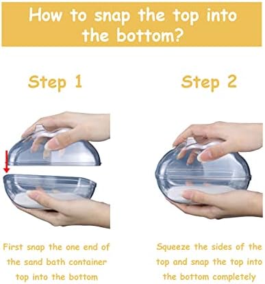 Hamster Sand Bath Container, Hamster Sand Bath Box, Hamster Sand Bathtub with Cleaning Scoop, Big Space, Avoid Kicking Sand Out, Easy to Clean, Perfect for Dwarf Hamster, Syrian Hamster(Large)
