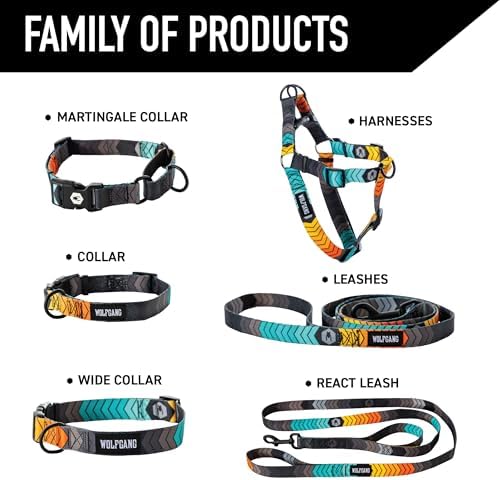 Wolfgang Wide Venture Dog Collar Chevtech Print X-Large
