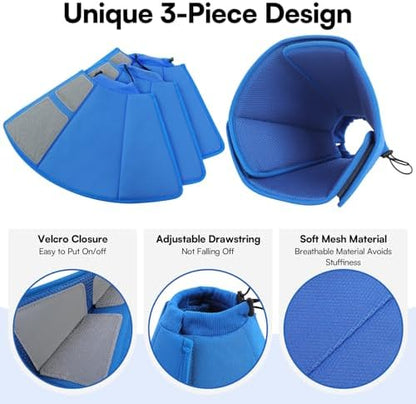 Queenmore Dog Cone Soft Cone for Dogs to Stop Licking After Surgery