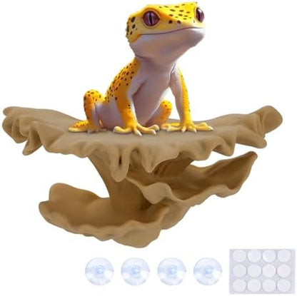 Westant Mushroom Decor for Reptile Tank, Pet-Safe (Almond, Shelf Cap)