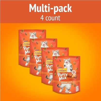 Friskies Purina Party Mix Original Crunch Cat Treats, 20 oz Pouch