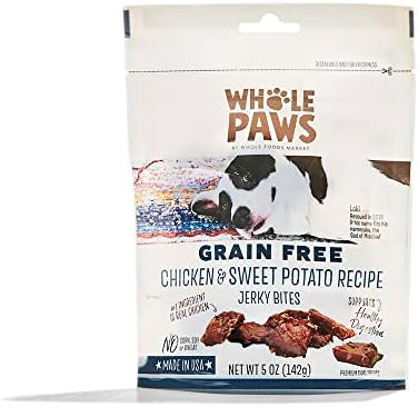 Whole Paws, Whole Paws, Chicken & Sweet Potato Jerky Bites, 5 Ounce