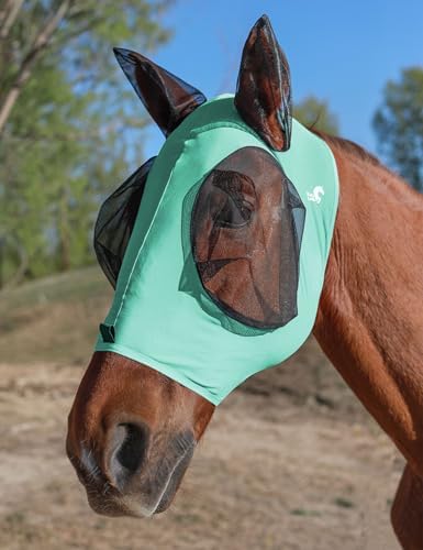 Horse Fly Mask with Ears, Fly Mask for Horses, Breathable Mesh