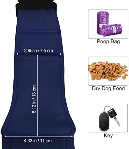 PETLOFT Reversible Dog Cat Sling Carrier, Small Dog Carrier, Adjustable Dog Sling, Hands Free Cross Body Carrier with Collar Hook for Dog/Cat/Bunny up to 11lb (Blue)