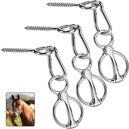 Cididu 3 Pack Horse Tie Ring, Tie Ring for Horses, 304 Stainless Steel Horse Training Accessories for Indoor and Outdoor Horse Trailers, Safe Durable Horse Tack and Supplies Training Equipment