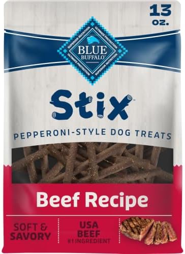 Blue Buffalo Stix Beef Pepperoni-Style Dog Treats, 13 oz