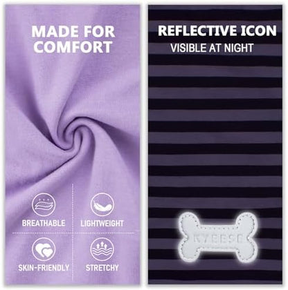 KYEESE 2Pack Cotton Dog Shirt for Large Dogs Soft Striped Tank Top