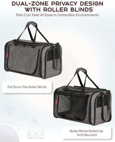 BurgeonNest Soft-Sided Cat Carrier for Cats up to 20 lbs