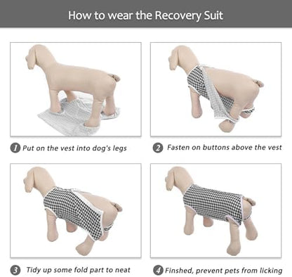 Kuoser Surgical Recovery Suit for Dogs Cats, E-Collar Alternative
