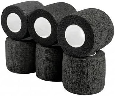 WePet Pet Wrap, Self-Adhesive, Only Sticks to Itself, Non-Woven Tape for Dog Legs, Paws, Wounds, First Aid Cohesive Gauze for Horse, Cat, Bird, Animal, 6 Rolls, 2 Inch, Solid Color