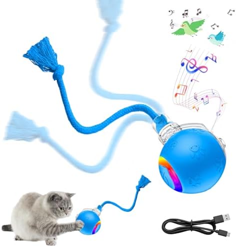 Smart Cat Ball Toy, Interactive & Rechargeable for Daily Play
