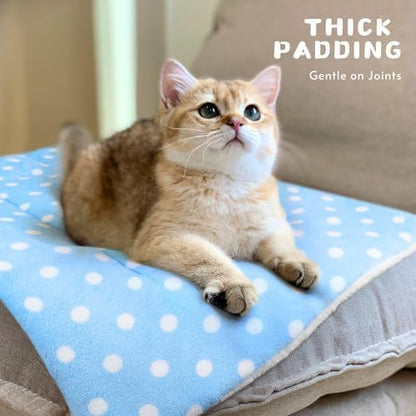 2 Pack Cat Blanket for Indoor Cats, Ultra Soft & Warm Calming Bed