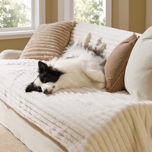 Bedsure ComfyFleece™ Waterproof Blanket for Bed, Twin（60"x80"） Cream