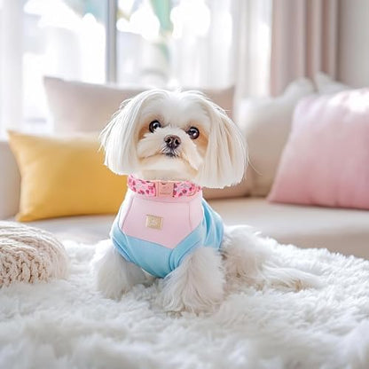 Strawberry Bow Dog Collar, Spring/Summer Pink Girl Dog Collars, Adjustable Heavy Duty Girly Female Dogs Collars for Small Medium Large Dogs with Metal Buckle M