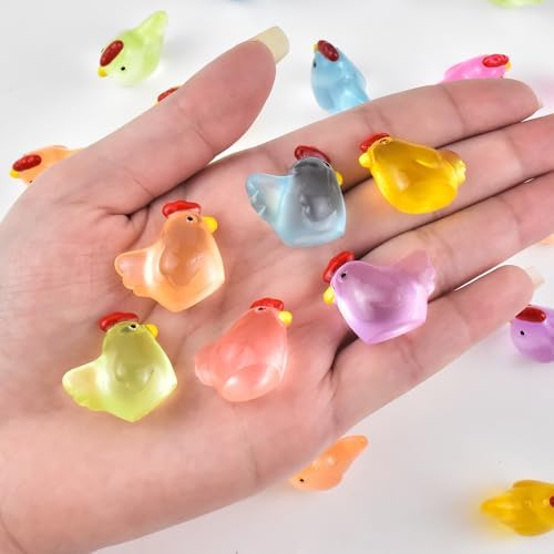 Mini Chicken Figurines Resin Silicone Mold for DIY Fairy Garden Decor