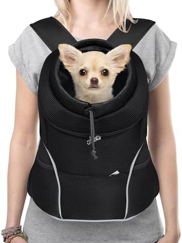 YUDODO Dog Front Carrier Backpack, Adjustable Breathable Dog Backpack