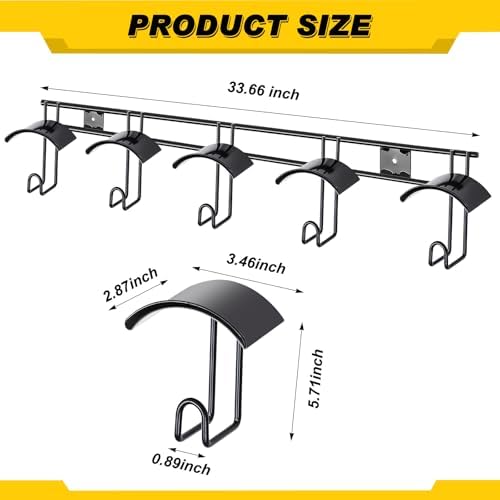 Zonon 1 Pcs Bridle Rack for Horse Wall Mount, Horse Tack Bulk, Five Hooks