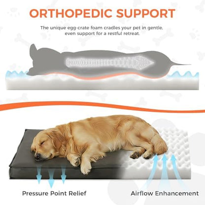 Outdoor Dog Bed Large Sized Dog, Waterproof, 36x27x3 Inch